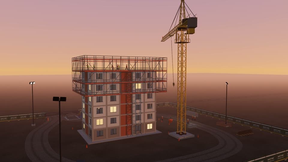 Crane B by Claude Opus 5.5: construction site with working interface
